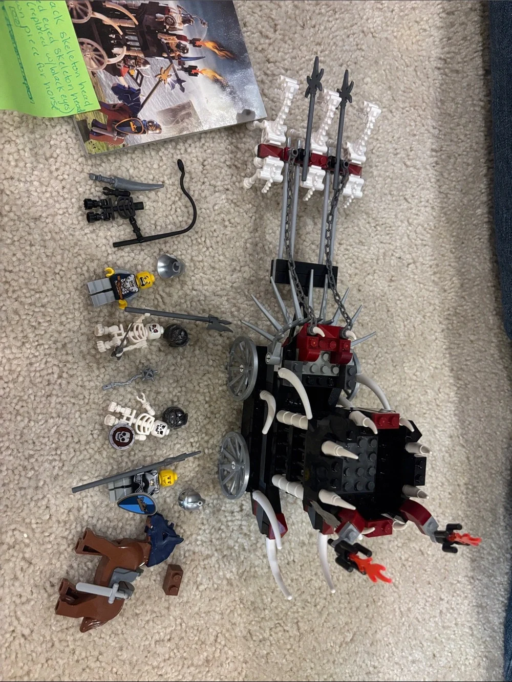 Black and Red Skeleton Chariot Playset - Kids Toys